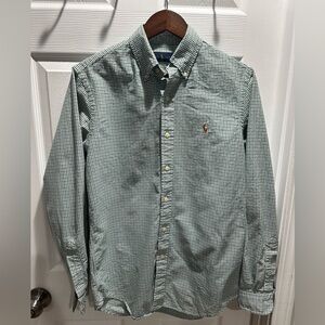 Ralph Lauren Check Button-Up (Green/Navy)